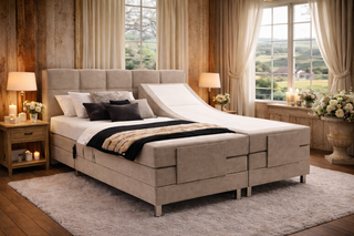 Elektrische boxspringcombinatie M-Ray, Dubai, Beige